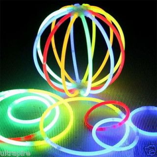 100PCS Various Colors Glow Stick Light Bracelet Night Party Birthday 