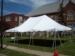   White Canopy Pole Tent 20 x 30 Wedding Graduation Party Rental