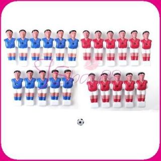   & Blue Foosball Man Table Football Soccer Player Replacement w/ Ball
