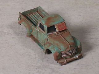HO Scale 1951 Rusted Out Green Pickup with For Sale Sign
