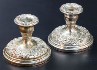 Kirk & Sons Sterling Silver Weighted and Reinforced Candle Holders