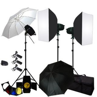 Photography Studio Flash Light Photo Umbrella Softbox Lighting Kit 