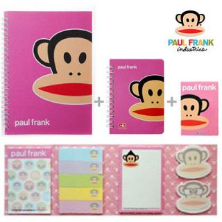 Paul Frank Julius stationery set Vol.2(Pink)_Notebook,Notepad,Sticky 