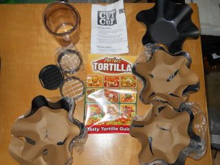   NEW GENUINE PERFECT TORTILLA Bowl Makers with Cut N Cup Bonus NEW