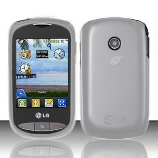For Tracfone LG 800G Cookie Style Clear Faceplate Accessory Hard Case 