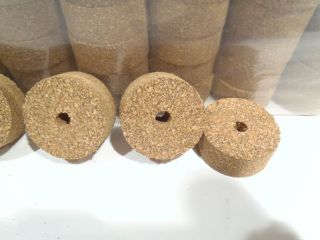 CORK RINGS 4 LIGHT BROWN SPOTTED 1.25 X 1/2 x 1/4 NEW