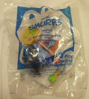 McDonalds Toy Happy Meal #10 the Smurfs PAINTER McDs Figure Toy NIP 