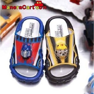 TRANSFORMERS Boys Kid Slippers Shoes 3D Pattern Blue / Yellow TF1057