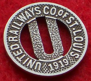 United Railways Co of St. Louis 1919 Transit Token