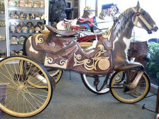 Rare Adult Mechanical Hobby Horse Tricycle ~ 1930s Atlantic City 
