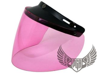 Pinks ~ Bobber Helmet Visor Shield Vintage fit Shoei Arai Bell HJC 
