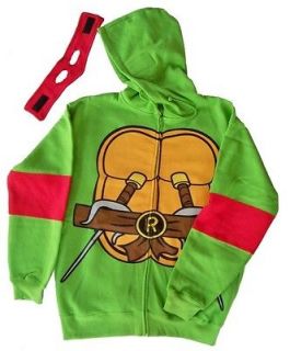 RAPHAEL TMNT Teenage Mutant Ninja Turtles costume zip up hoodie M L XL 
