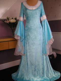 Medieval LOTR style wedding dress ARWEN Green Dress for Aragorns 
