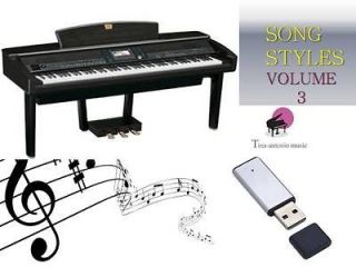 CLAVINOVA CVP 500 SERIES USB Stick+AMAZ​ING Song Styles VOLUME 3 NEW