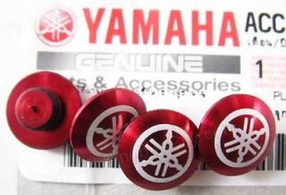 ❹ YAMAHA 8mm RED BOLT CAP DECAL CUSTOM CAPS with LOGO MARK for 