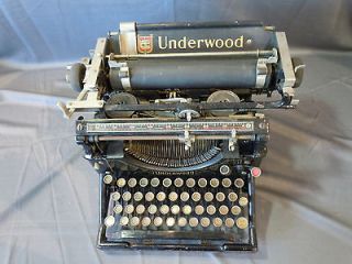 Antique Underwood Typewriter No 5 Vintage Writing Classic Art Deco 