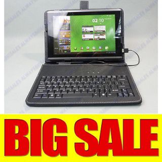 Case USB Keyboard for Acer Iconia TAB A500 A501 Black + Film + Stylus 