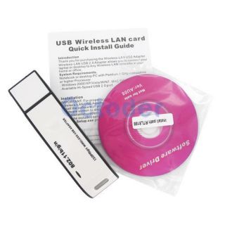   11b/g/n 150Mbps USB Wifi Wireless Lan Internet Adapter Card Brand New