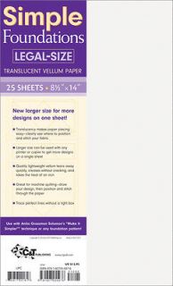   Simple Foundations Legal Size Translucent Vellum Paper 8 1/2X14