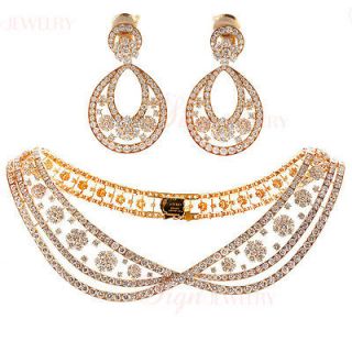 VAN CLEEF & ARPELS Estate 18k Yellow Gold Diamond Necklace & Earrings