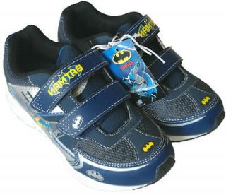   Boys Kids Caped Crusader Athletic Sneakers Shoes Velcro Straps New