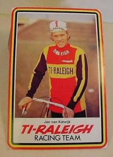   TI Raleigh Cycling Racing Team Rider Advertising Card Jan van Katwijk