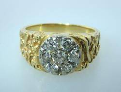 gold nugget ring in Vintage & Antique Jewelry