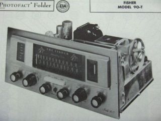 FISHER 90 T TUNER RECEIVER PHOTOFACTS PHOTOFACT
