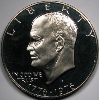 1976 S Eisenhower Dollar Type I Proof Copper Nickel Clad 2 Coins For 