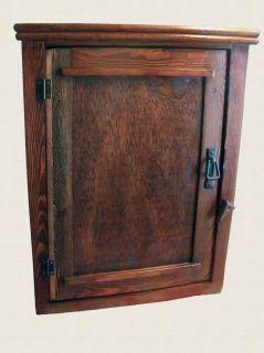   Handcrafted Mission Style Tapered Wood Wall Cabinet Ready to Ship