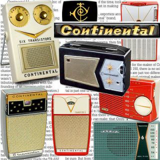 CONTINENTAL vintage transistor radios book NEW EDITION with tube sets 