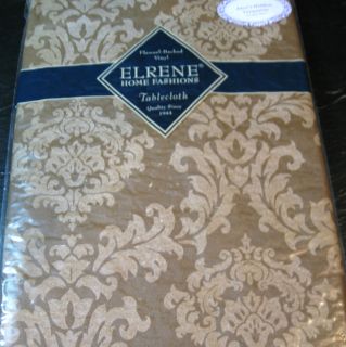 FLANNEL BACKED VINYL TABLECLOTHS BY ELRENE ASSORTED SIZES & COLORS 