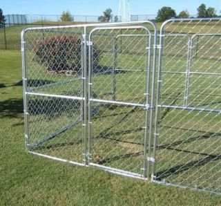   Chain link DOG KENNEL 5 x 10 x 6H   Strong & Secure + 32 Walk Gate