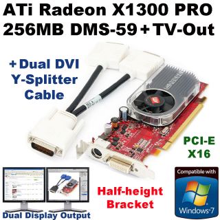   HP Radeon X1300 PRO 256MB PCI E X16 LP Gaming Video+Dual DVI Splitter