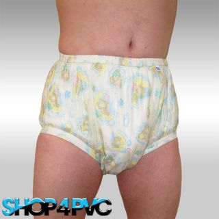   Adult Pull On PVC Baby Pants Waterproof Over Diaper Plastic Nappy