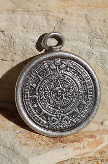 VINTAGE MEXICAN CAST 925 STERLING SILVER MAYAN AZTEC CALENDAR CHARM 4 