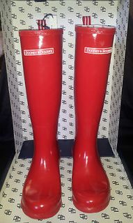 NEW IN BOX Dooney & Bourke Womens Classic Rain Boots Galoshes RED 
