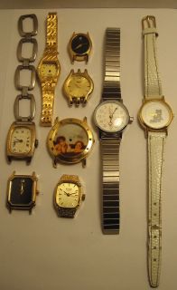   Vintage Watch Lot of 9 Timex Sharp & More Watches for Parts or Repair