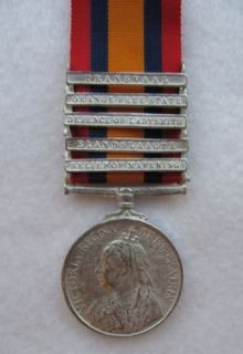 Queens South Africa 5 Clasps Anglo Boer War_Full Sized Replica Medal
