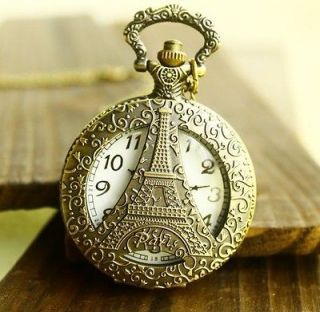 steampunk snitch Duplex parise Tower pocket watch pendant necklace 