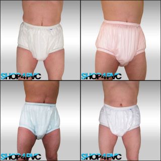 Coloured Adult Pull On Waterproof PVC Plastic Baby Diaper Vinyl Nappy 