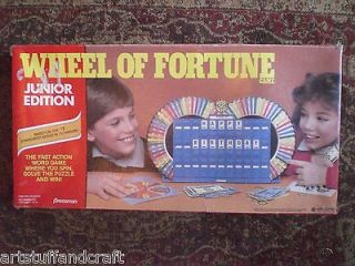 Wheel of Fortune Junior Edition Board Game 1987 Pressman