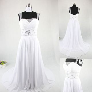 Beading real sample Beach Wedding Dress/Chiffon Bridal Gowns / In 