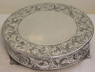 silver round cake stand in Cake Stands & Plates