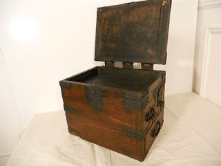 19th Century Korean Pine Wood Scholars Inkstone Box