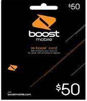   Delivery) Boost Mobile $50 Re Boost Prepaid Wireless Airtime Card