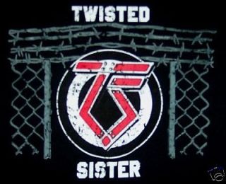 TWISTED SISTER cd lgo BARBED WIRE FENCE Official SHIRT LRG new