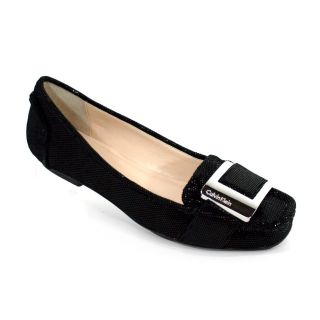 Calvin Klein Women’s Shoes Flats Black E0068 Monet Textued Sliky 