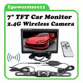   Car Rearview Monitor + 2.4G Wireless Car backup Camera Night Vision