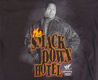 THE ROCK Smack Down Hotel T Shirt SIZE XL Wrestling WWF WWE